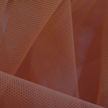 STR POLY TULLE BURNT ORANGE