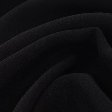DOUBLE CREPE SANDWASHED BLACK