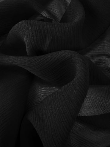 SILK CRINKLE GEORGETTE BLACK