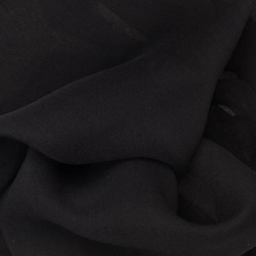 STRETCH GEORGETTE DYED BLACK