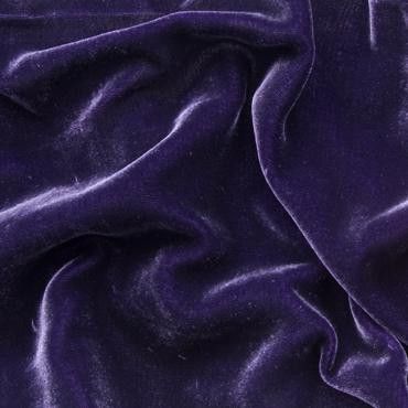 STRETCH SILK/VISCOSE VELVET PLUM