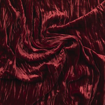 CRUSHED VELVET BLACK/RED