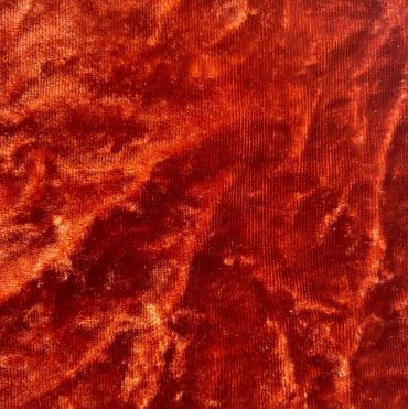 CRUSHED VELVET BURNT ORANGE