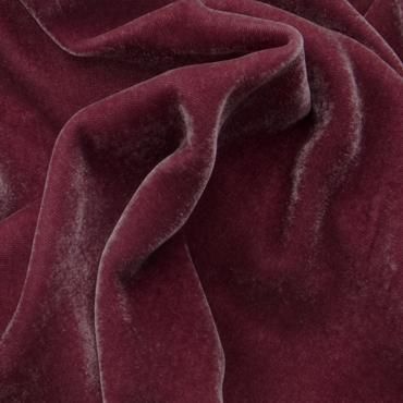 Dark Burgundy Silk Velvet Fabric