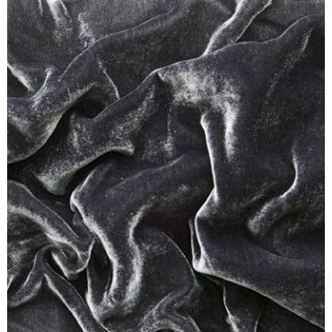 STRETCH SILK/VISCOSE VELVET GUNMETAL